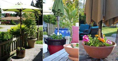 9 DIY Umbrella Stand Planter Ideas for Gardeners - balconygardenweb.com