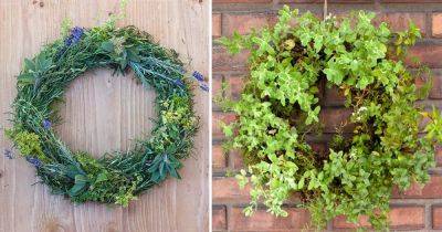 17 Fragrant DIY Herb Wreaths To Decorate, Sniff & Eat - balconygardenweb.com