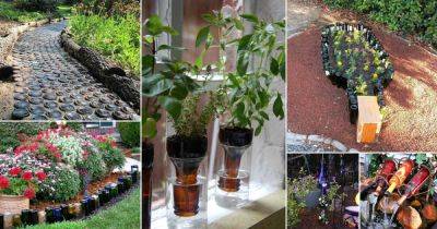 38 DIY Wine Bottle Ideas for the Garden | Wine Bottle Uses - balconygardenweb.com