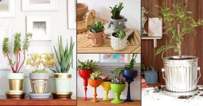 32 DIY Houseplant Pot Ideas and Makeover - balconygardenweb.com