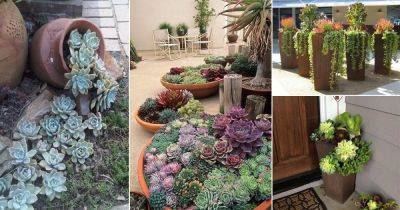 23 Awesome Succulent Porch Garden Ideas to Boost Curb Appeal - balconygardenweb.com