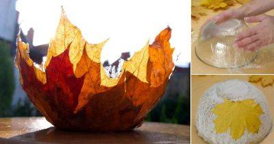 DIY Leaf Bowl Centerpiece | Making a Leaf Bowl - balconygardenweb.com