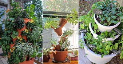 12 Space Saver DIY Herb Tower Ideas To Grow A Lot In Less Space! - balconygardenweb.com