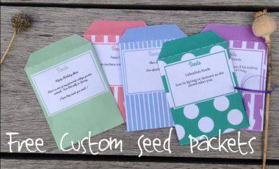 Create your own Seed Packets - blog.theenduringgardener.com