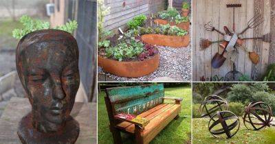 21 DIY Rusted Metal Garden Art & Decor Projects - balconygardenweb.com
