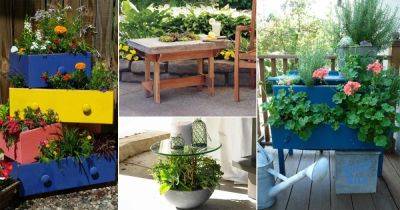 28 Neat Furniture Into DIY Planter Ideas For The Garden - balconygardenweb.com