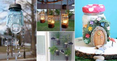 39 Upcycled Mason Jar in the Garden Ideas - balconygardenweb.com