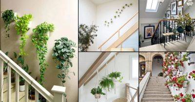 24 Inspiring Staircase Wall Decor Ideas With Plants - balconygardenweb.com