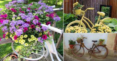 10+ DIY Bicycle Planter Ideas (Cheap But Full Of Creativity) - balconygardenweb.com