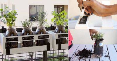 DIY Mason Jar Herb Garden | Step by Step Tutorial - balconygardenweb.com