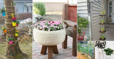 25 DIY Rope Projects and Ideas For the Garden - balconygardenweb.com