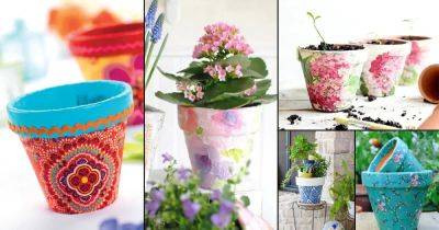 26 DIY Decoupage Flower Pots for Garden | Best Decoupage Terracotta Pots - balconygardenweb.com