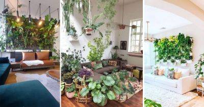 15 Wall Behind Sofa Decor Ideas with Plants | Over the Sofa Wall Ideas - balconygardenweb.com