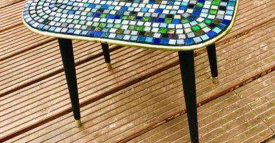 Old Coffee Table Makeover Transformation With Mosaic Glass Tiles - hometalk.com