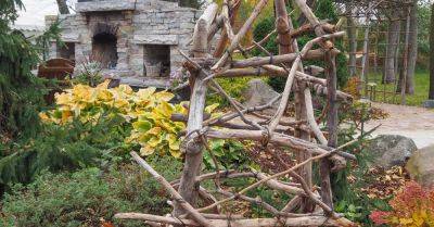 How to Build Garden Obelisk Trellis With Branches and Twigs - hometalk.com