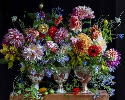 Dahlias galore, with ceramic artist frances palmer - awaytogarden.com - Usa - France - New York - state Connecticut