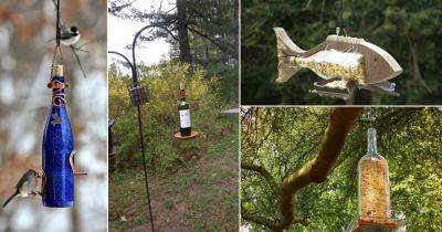 12 DIY Wine Bottle Bird Feeder Ideas - balconygardenweb.com