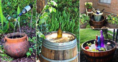 18 Wine Bottle Water Feature Ideas - balconygardenweb.com