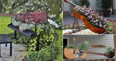 7 Bizarre DIY Musical Instrument Planters - balconygardenweb.com