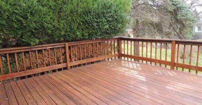 Stenciling a Wood Deck in a Diamond Pattern - hometalk.com