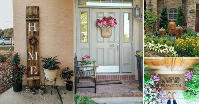 35 Stylish Front Door Decor Ideas With Plants - balconygardenweb.com