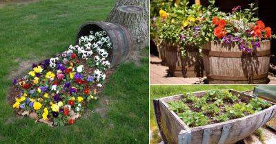 17 Best DIY Wine Barrel Planter Ideas - balconygardenweb.com