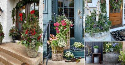 25 Best Winter Planters for Front Porch - balconygardenweb.com