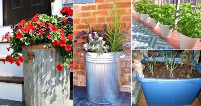 10 Cheap DIY Dustbin Planters That Look Great - balconygardenweb.com