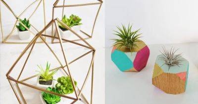 14 DIY Geometric Planters That Are Trendy & Modern - balconygardenweb.com