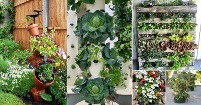 15 DIY Vertical Plant Tower Ideas for Flowers & Vegetables - balconygardenweb.com