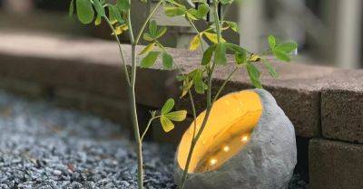 DIY Concrete Rock Solar Light - hometalk.com