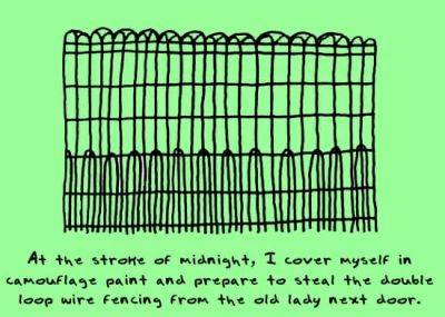 Doodle by andre: coveting thy neighbor’s fence - awaytogarden.com