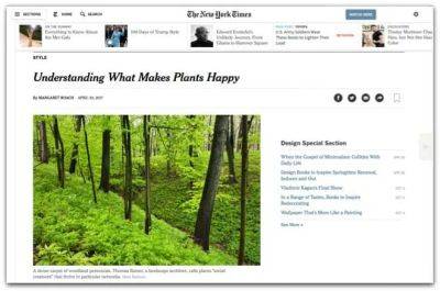 ‘what makes plants happy:’ my new york times q&a with thomas rainer - awaytogarden.com - city New York - New York - state New York