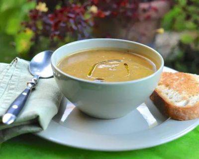 Sweet potato-greens-sage soup, adapted with love - awaytogarden.com