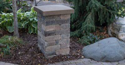 How to Install a Patio Landscape Block Pillar - hometalk.com