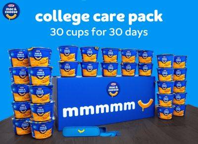 New Kraft Mac & Cheese College Care Pack Comes with 30 Easy Mac Cups - bhg.com