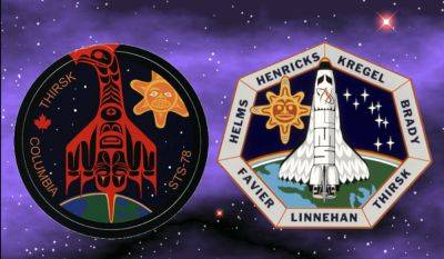 Mission Patch: STS-78 - theunconventionalgardener.com - Canada - India - city Columbia